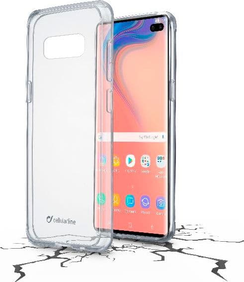 cover galaxy s10 plus trasparenterigida con bordi in gomma per  un’elevata protezione dello smartphone. - 2