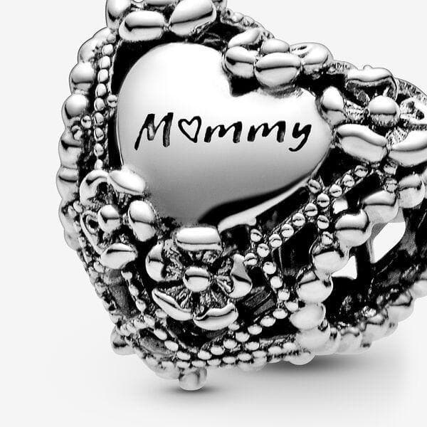 Pandora Charm a cuore Mamma con fiori openwork in Bead Charm Alba Gioielli - Casoria, commercioVirtuoso.it