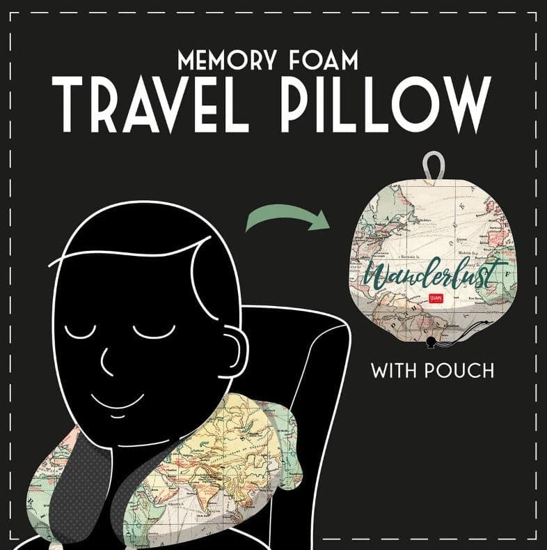 Legami - Cuscino da Viaggio in Memory Foam - Travel Pillow (TPP0001) in Cuscini da viaggio Cartospedia - Napoli, commercioVirtuoso.it