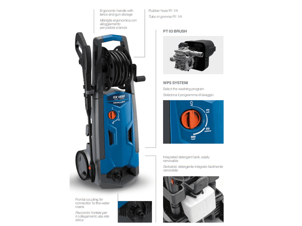 Idropulitrice Comet RX 1450 Plus 500 l/h Confezione da 1pz in Idropulitrici GardenStore - Novellara, commercioVirtuoso.it