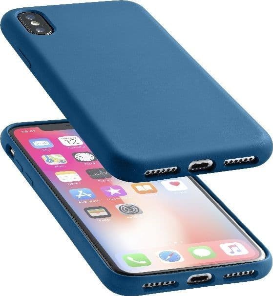 cover soft touch iphone xr metal blu - 2