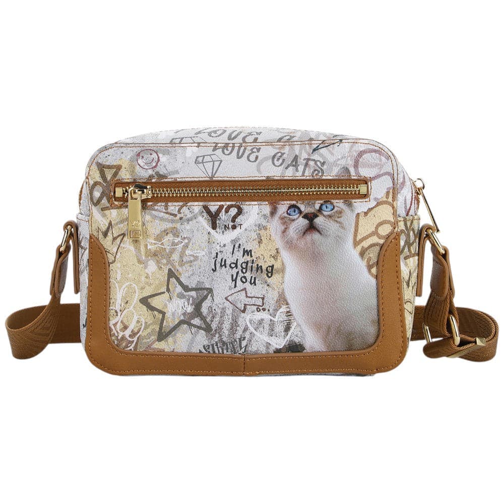 YNot borsa a tracolla camera bag stampa Gatto linea Metro Chic MTC076S5 Borse YNot