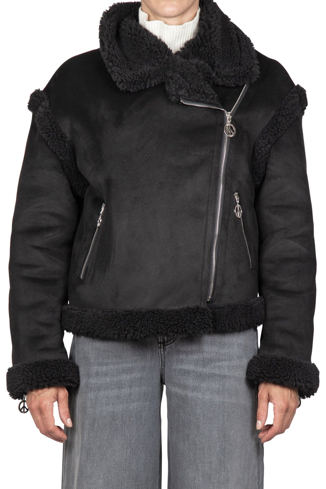 MO5CH1NO JEANS - MOSCHINO MO5CH1NO JEANS - Moschino - Giubbotto - 420321 - Nero da donna in Giacche Drestige - Casamassima, commercioVirtuoso.it