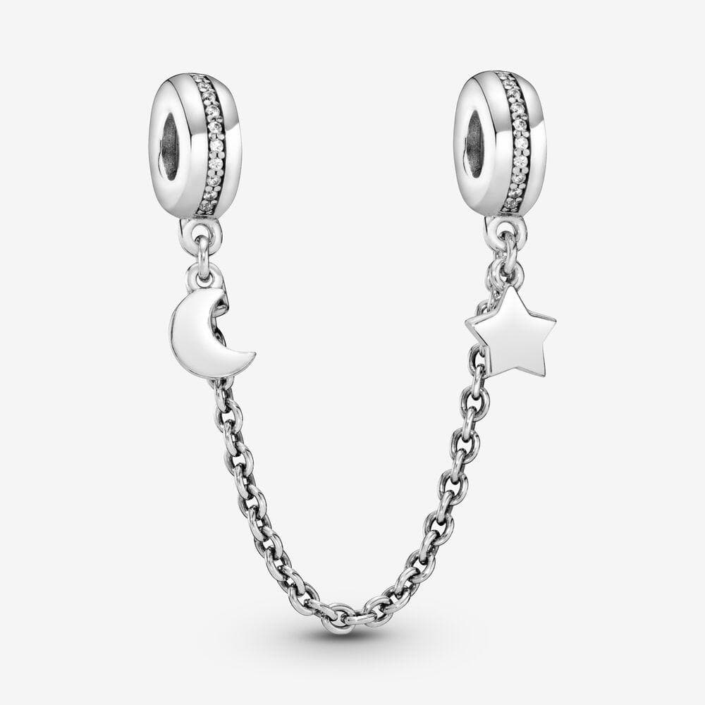 Pandora Catena di sicurezza luna e stella