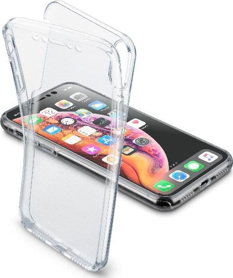 cover fronte retro iphone xs max trasparente rigida con bordi in gomma per  un’elevata protezione dello smartphone. - 2