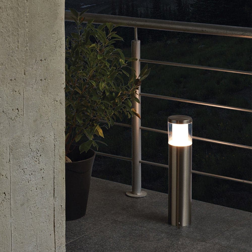 Piantana Contemporanea Da Esterno Basalgo 1 Led Acciaio Inox Grigio in Lampade da terra LuceArt - Montecorvino Pugliano, commercioVirtuoso.it