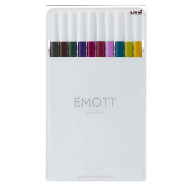 Ast. 10 Fineliner Emott Tratto 0.4Mm Col. Ass. Calmtone Dark Uni Mitsubishi