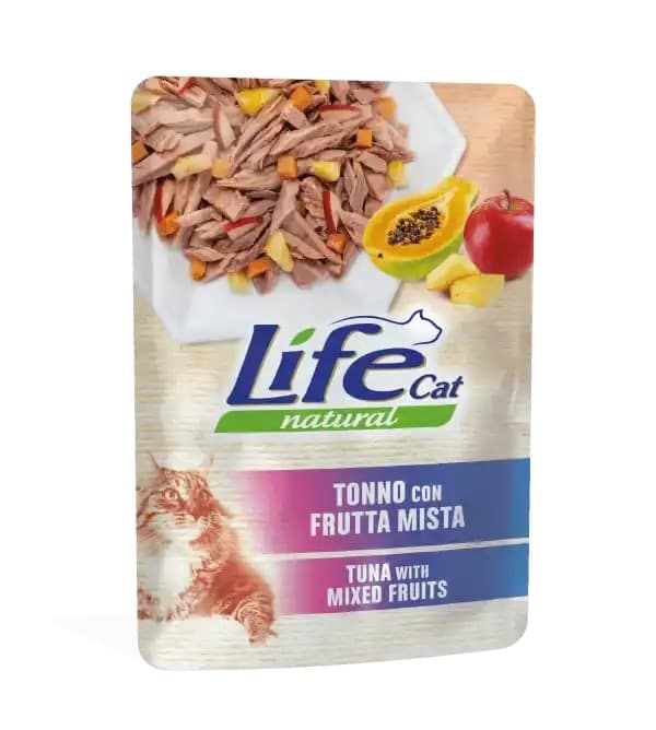 Life Cat Natural Bustina Tonno con Frutta Mista per Gatti 70gr - 2