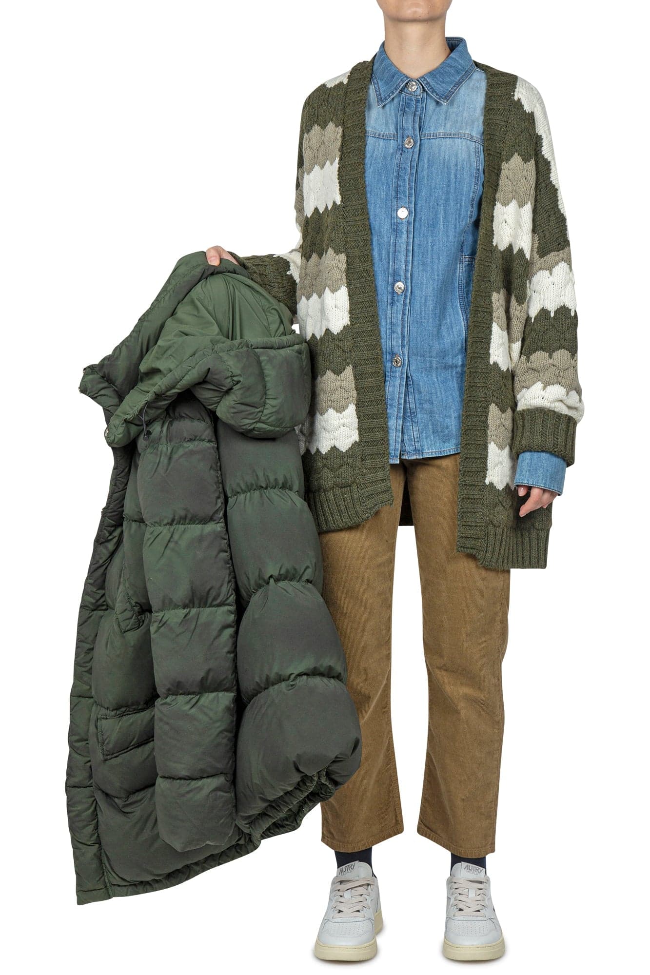 SO ALLURE So Allure - Cardigan - 441922 - Verde/Panna da donna in Cardigan Drestige - Casamassima, commercioVirtuoso.it