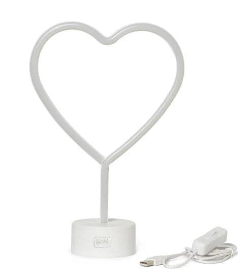 Legami - Lampada Decorativa da Tavolo a Led Effetto Neon a forma di Cuore (LL0003) in Insegne luminose Cartospedia - Napoli, commercioVirtuoso.it