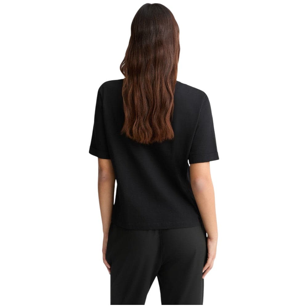 Liu Jo t-shirt nera scollo a V con strass TA5175JS923 M9296 T-shirt Liu Jo
