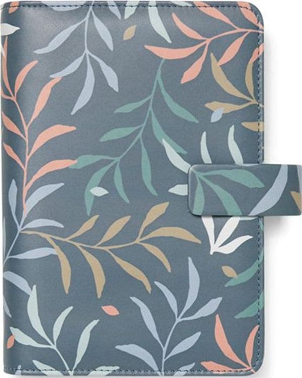 Organiser f.to Personal 187x153x40mm c/cinturino fantasia Botanical blu Filofax