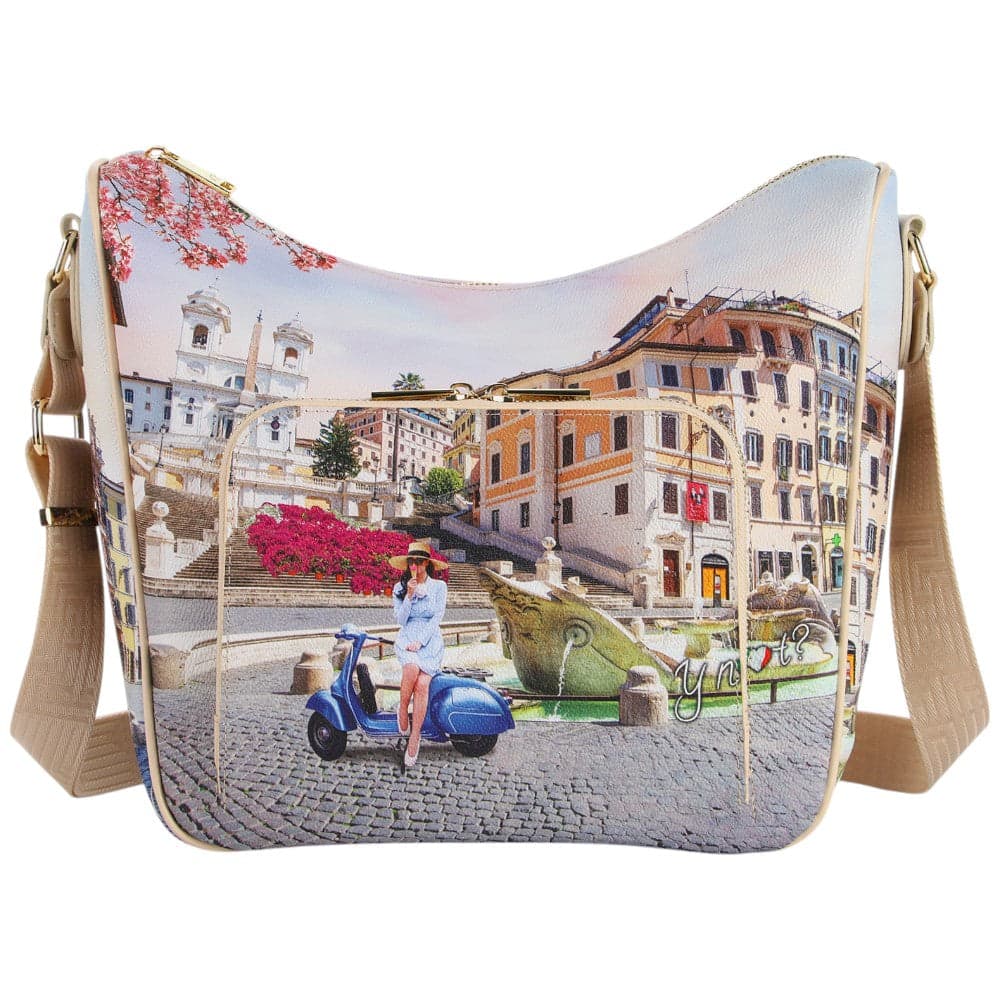 YNot beauty shoulder bag stampa Vacanza Romana YES646S5