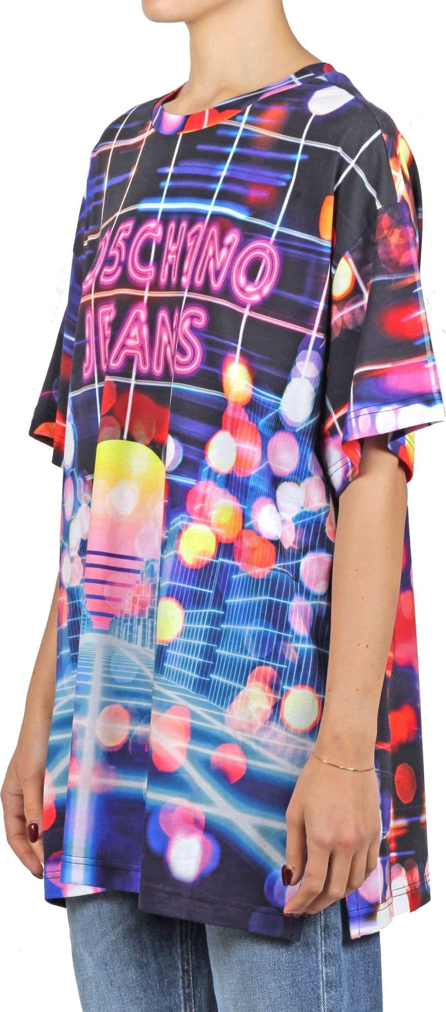 MO5CH1NO JEANS - MOSCHINO MO5CH1NO JEANS - Moschino - T-shirt - 421600 - Multicolor da donna in T-shirt Drestige - Casamassima, commercioVirtuoso.it