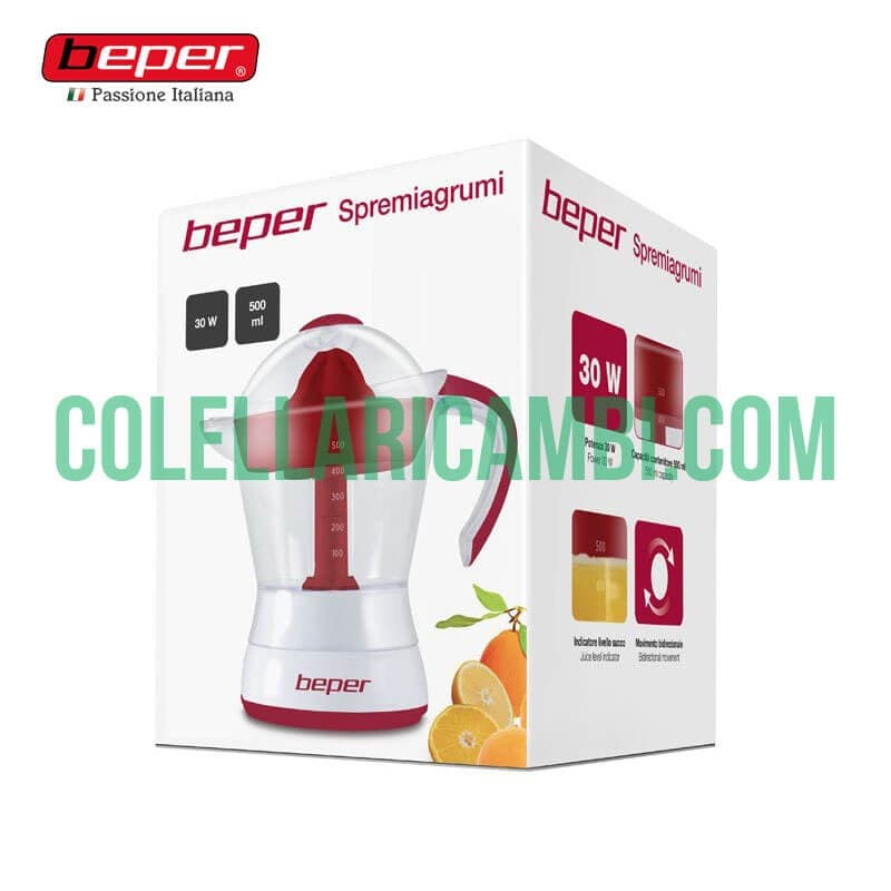 Spremiagrumi Elettrico 500ml Bianco/Rosso Beper in Spremiagrumi Colella Ricambi - Casoria, commercioVirtuoso.it
