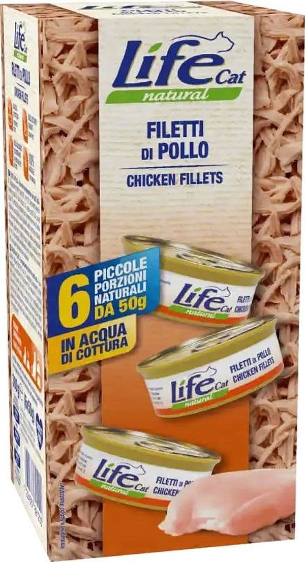 Life Cat Natural Multipack Filetti di Pollo per Gatti 6x50 gr