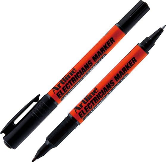 Marcatore Permanente A Doppia Punta 0,4 E 1,0 Mm Per Elettricisti Nero Artline