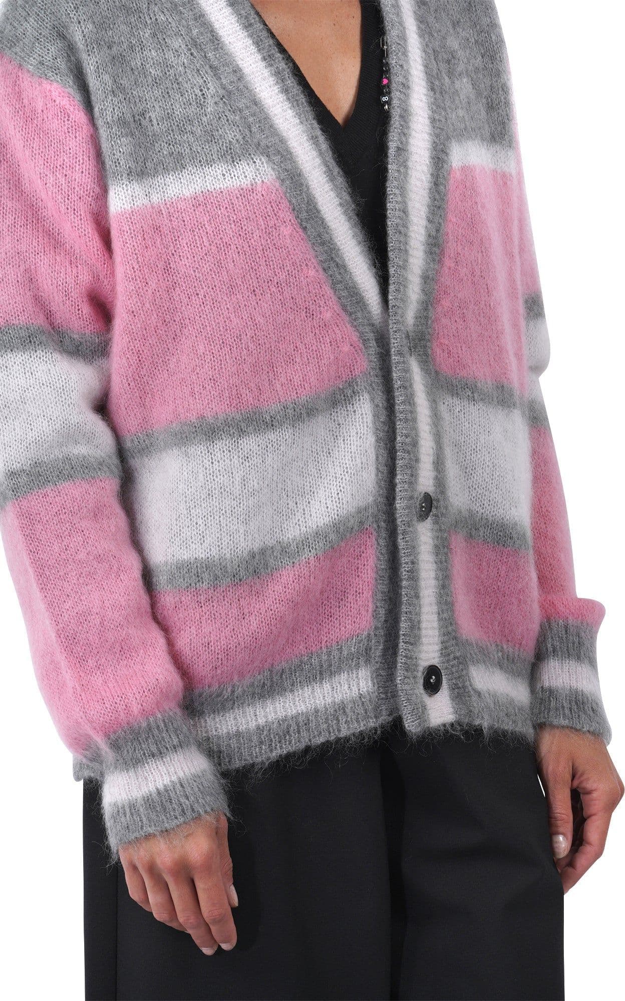 AMARANTO Amaranto - Cardigan - 461287 - Grigio/Rosa da donna in Cardigan Drestige - Casamassima, commercioVirtuoso.it