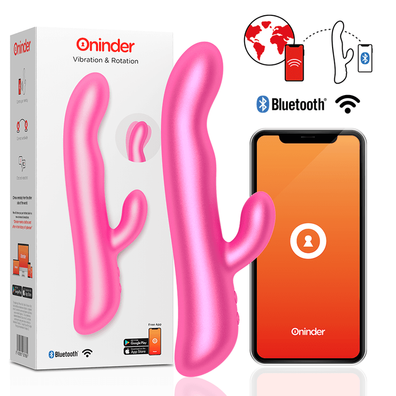 Vibrazione e rotazione rosa OSLO App gratis rubbit vibratore ONINDER