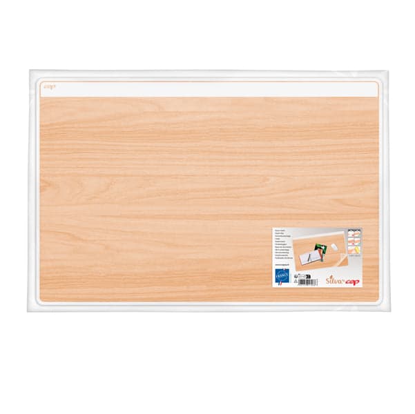 Sottomano Silva in pvc con stampa legno e copertura trasp. Antiriflesso Cep