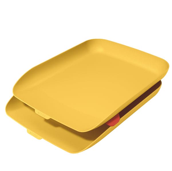Kit Doppia Vaschetta Portacorrispondenza Giallo Cosy Leitz