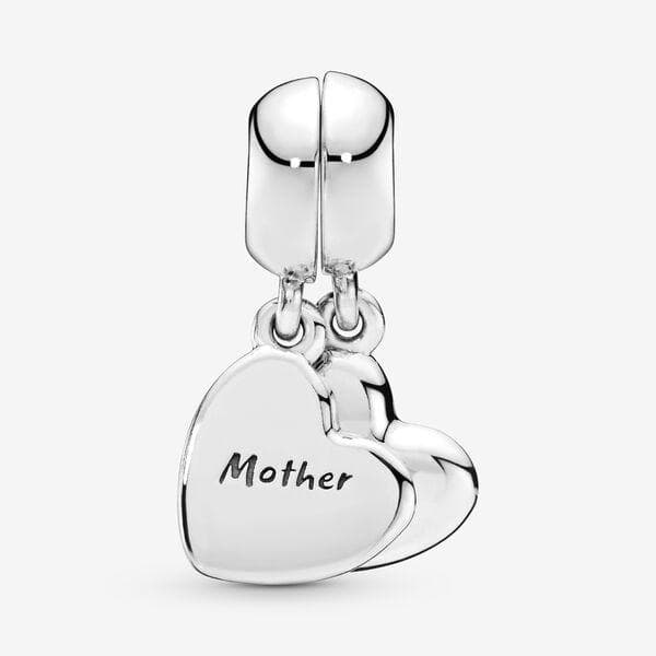 Pandora Charm con ciondolo con cuori divisi Mother & Son (Madre e figlio) in Bead Charm Alba Gioielli - Casoria, commercioVirtuoso.it