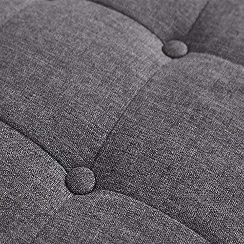 Cassapanca Pouf Contenitore Panca Moderna 110x40 H 40cm con Bottoni Grigio Scuro in Panche contenitore Danyx - Casoria, commercioVirtuoso.it