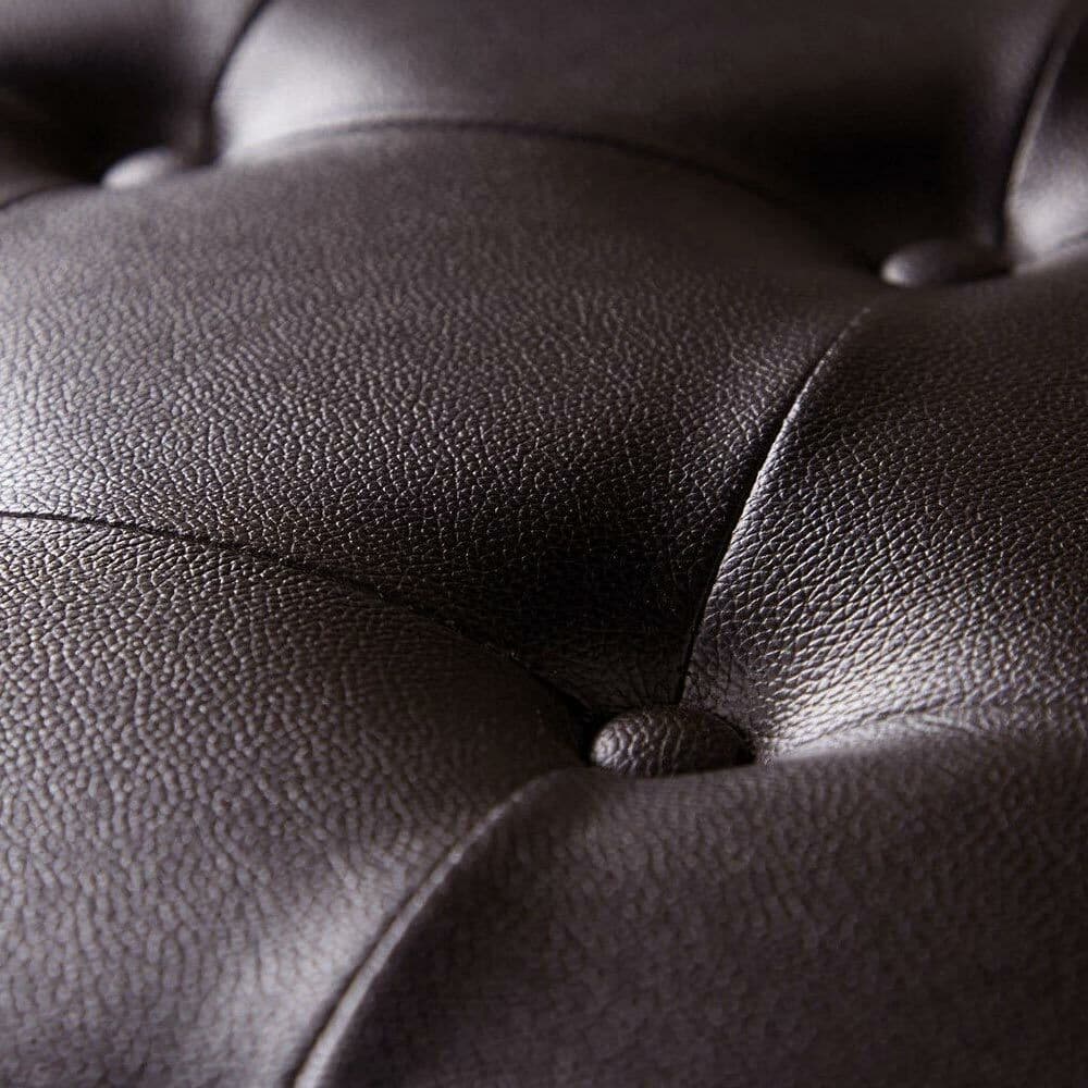 Cassapanca Pouf Contenitore Panca Moderna 110x40 H 40cm con Bottoni ecopelle Marrone in Panche contenitore Danyx - Casoria, commercioVirtuoso.it