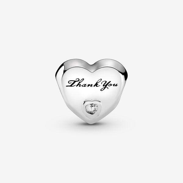 Pandora Charm a cuore Grazie