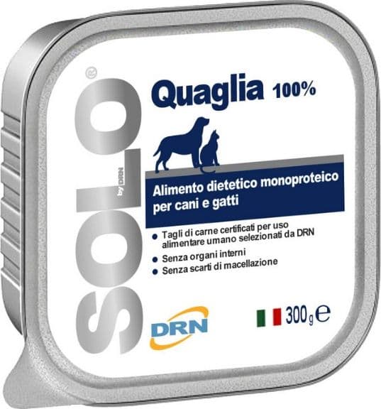DRN Solo Quaglia Alimento Monoproteico per Cane e Gatto in Umido 101 Market - Poggibonsi, commercioVirtuoso.it