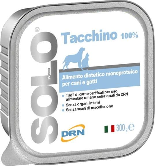 DRN Solo Tacchino Alimento Monoproteico per Cane e Gatto in Umido 101 Market - Poggibonsi, commercioVirtuoso.it