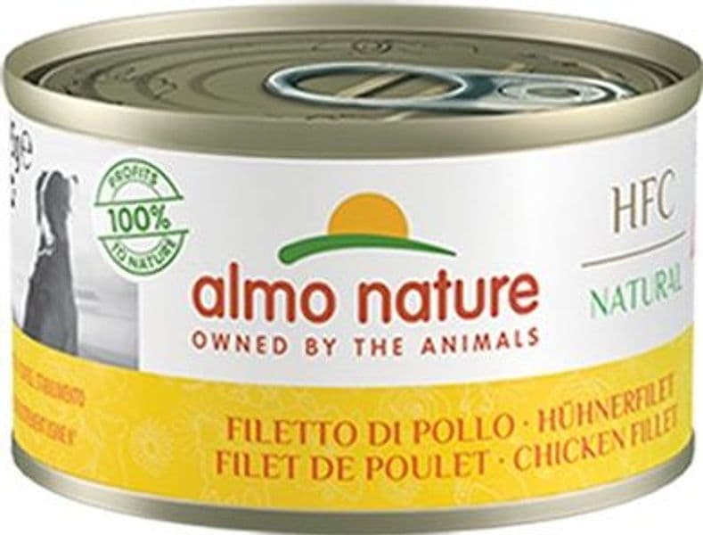 Almo Nature Scatoletta HFC Natural gusto Filetti di Pollo per Cani Adulti 95gr