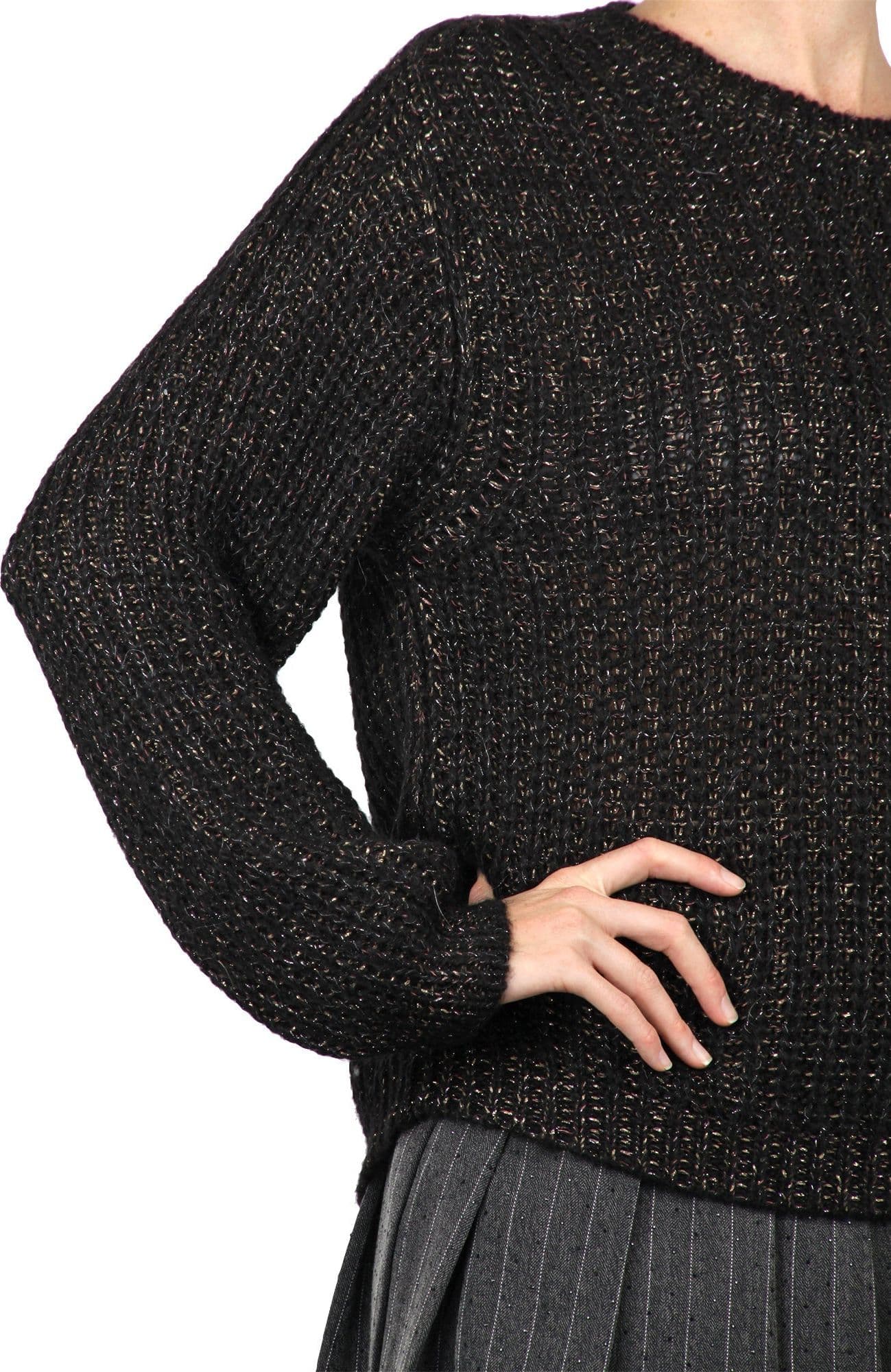 LA FEMME BLANCHE La Femme Blanche - Maglia - 441808 - Nero da donna in Bluse e camicie Drestige - Casamassima, commercioVirtuoso.it