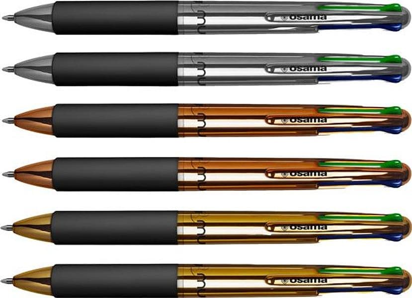 Astuccio 6 Penne Sfera 4 Colori Multi 1,0Mm Chrome Osama
