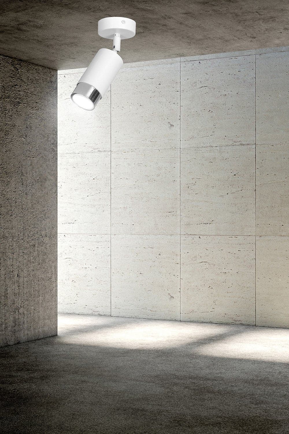 Faretto Orientabile 1 Luce Hiro A Cilindro In Acciaio Bianco E Cromo in Faretti da soffitto LuceArt - Montecorvino Pugliano, commercioVirtuoso.it
