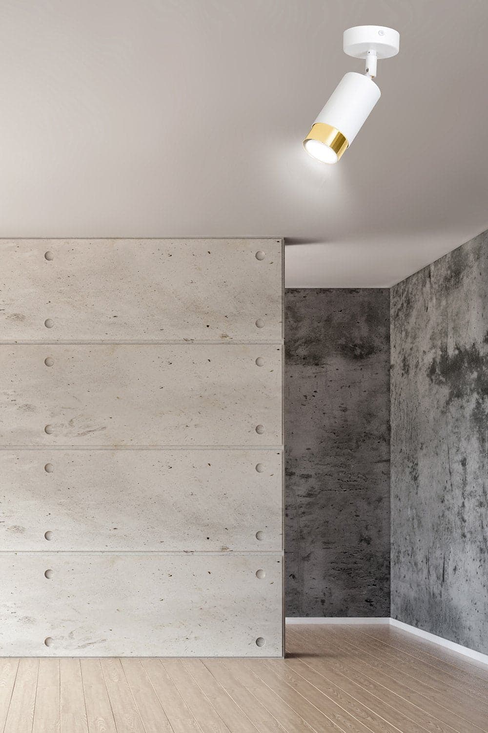 Faretto Orientabile 1 Luce Hiro A Cilindro In Acciaio Bianco E Oro in Faretti da soffitto LuceArt - Montecorvino Pugliano, commercioVirtuoso.it