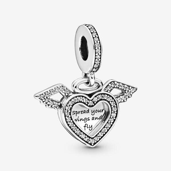 Pandora Charm pendente Cuore e ali d’angelo
