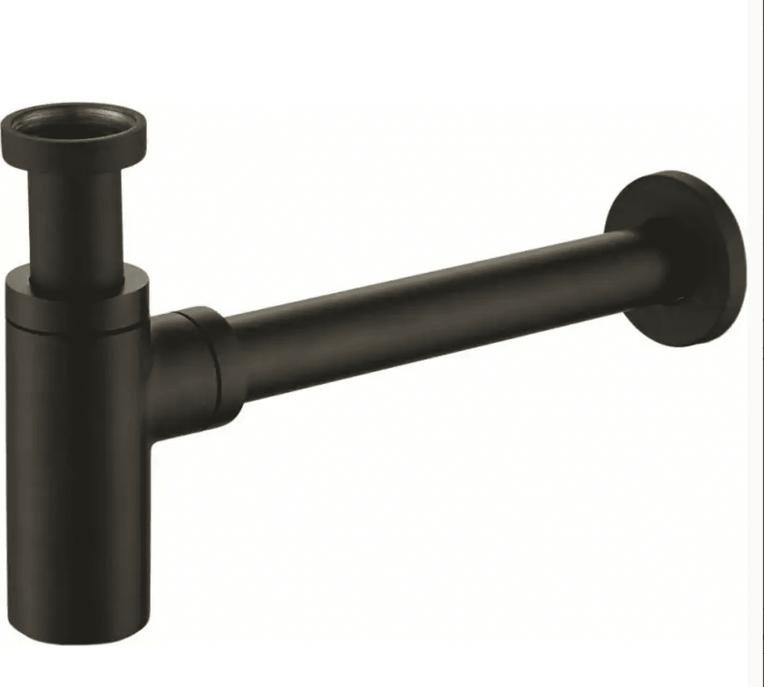 Sifone minimalista da 1' 1/4 per lavabo moderno, nero opaco