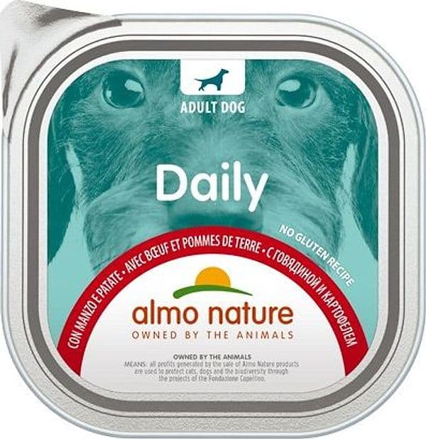 Almo Nature Daily Vaschetta gusto Manzo e Patate per Cani Adulti in Secco 101 Market - Poggibonsi, commercioVirtuoso.it