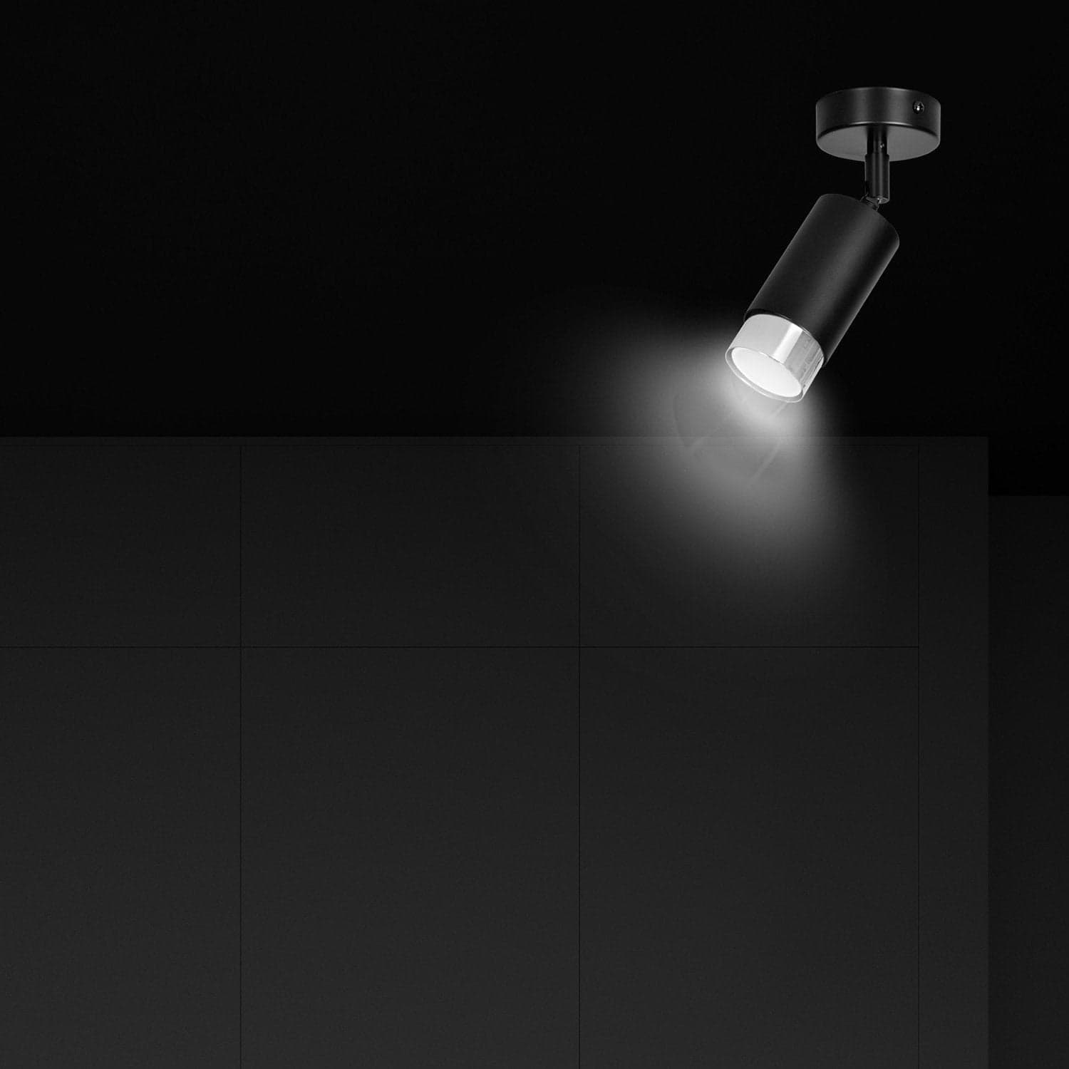 Faretto Orientabile 1 Luce Hiro A Cilindro In Acciaio Nero E Cromo in Faretti da soffitto LuceArt - Montecorvino Pugliano, commercioVirtuoso.it