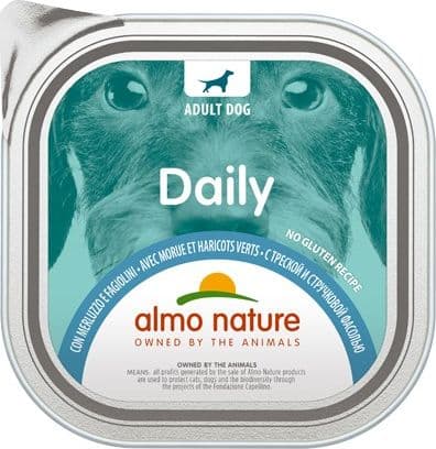 Almo Nature Daily Vaschetta gusto Merluzzo e Fagiolini per Cani Adulti in Secco 101 Market - Poggibonsi, commercioVirtuoso.it