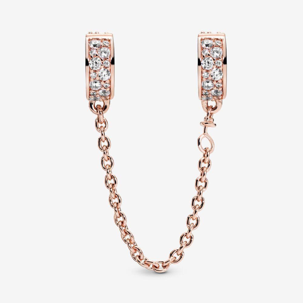 Pandora Catena di sicurezza con pavé trasparente in Bead Charm Alba Gioielli - Casoria, commercioVirtuoso.it