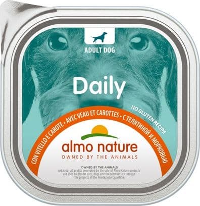 Almo Nature Daily Vaschetta gusto Vitello e Carote per Cani Adulti in Multivitamine 101 Market - Poggibonsi, commercioVirtuoso.it