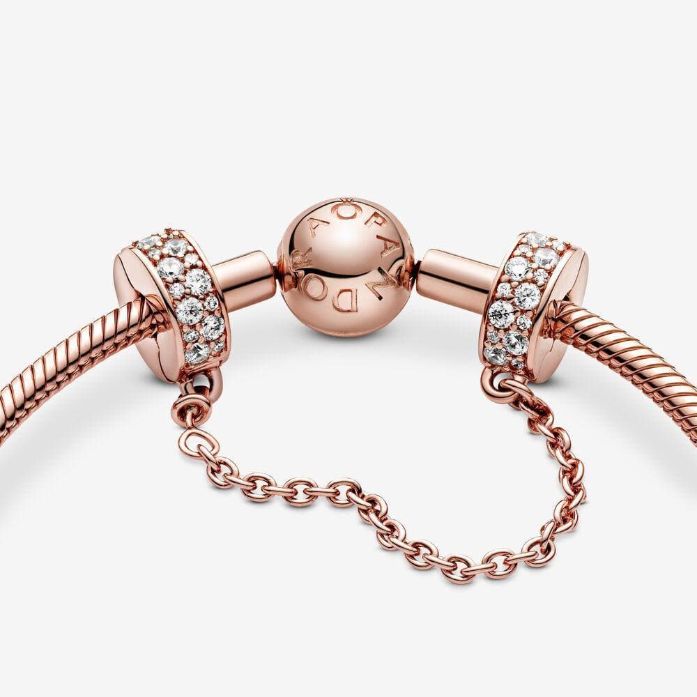 Pandora Catena di sicurezza con pavé trasparente in Bead Charm Alba Gioielli - Casoria, commercioVirtuoso.it