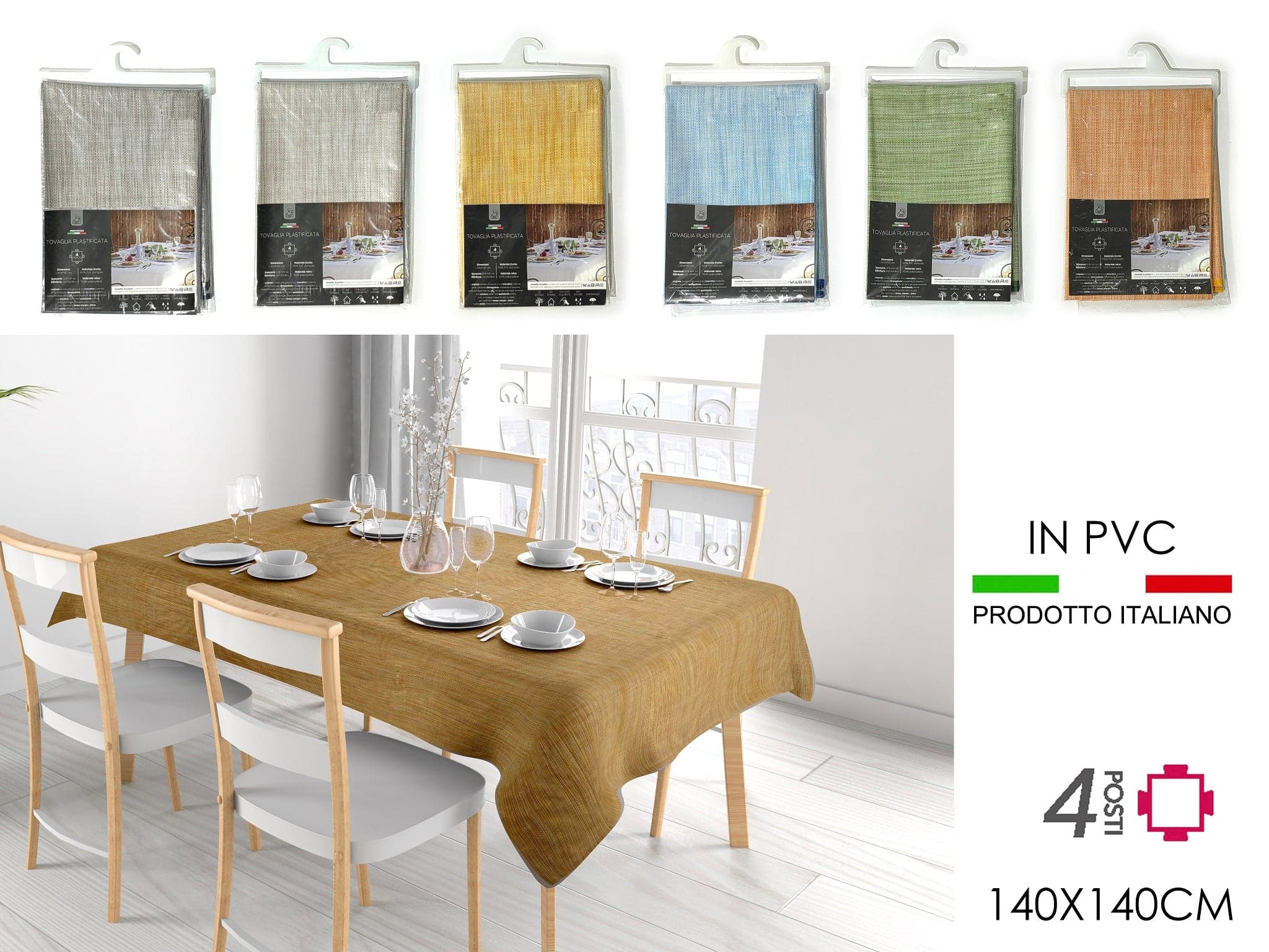 Tovaglia PVC Tinta Unita 140x140cm in Tovaglie Save The Money - Rimini, commercioVirtuoso.it