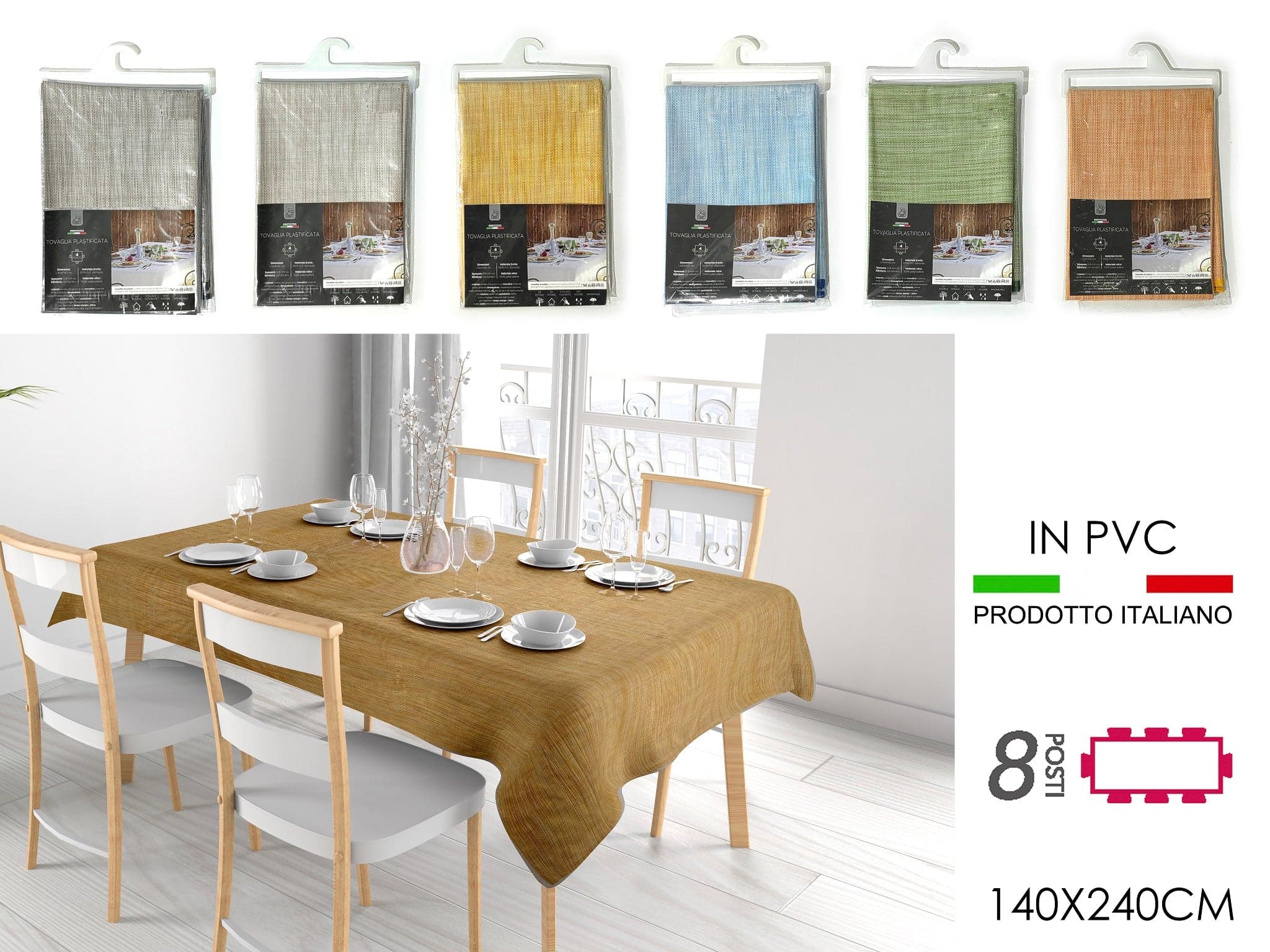 Tovaglia PVC Tinta Unita 140x240cm in Tovaglie Save The Money - Rimini, commercioVirtuoso.it