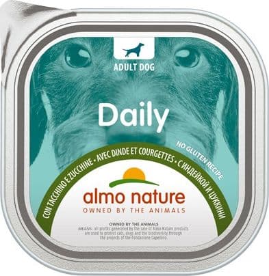 Almo Nature Daily Vaschetta gusto Tacchino e Zucchine per Cani Adulti in Biscotti bocconcini e snack 101 Market - Poggibonsi, commercioVirtuoso.it