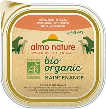 Almo Nature Bio Organic Maintenance Vaschetta gusto Salmone per Cani Adulti in Biscotti bocconcini e snack 101 Market - Poggibonsi, commercioVirtuoso.it