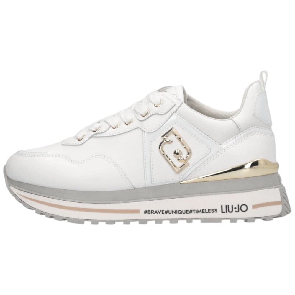 LIU JO sneakers bianche in pelle MAXI WONDER in Sneaker casual Prodotti di Classe - Nocera Superiore, commercioVirtuoso.it