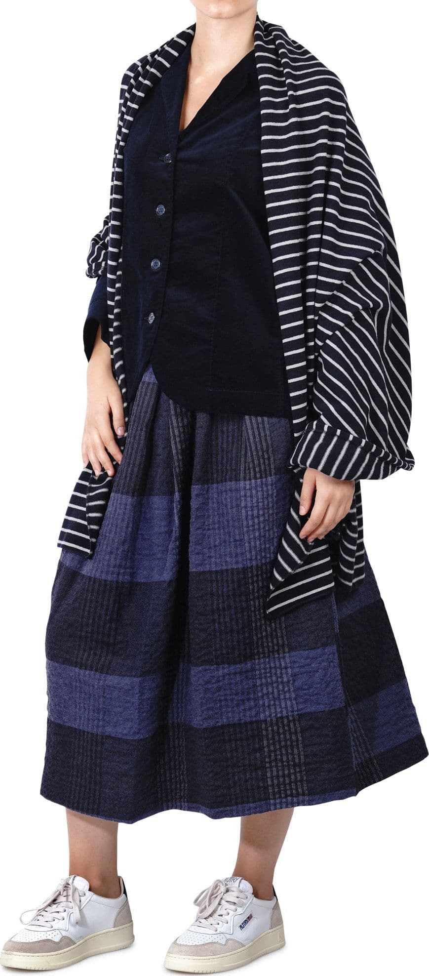 MAMA B Mama B - Gonna - 460708 - Blu/Nero da donna in Gonne Drestige - Casamassima, commercioVirtuoso.it